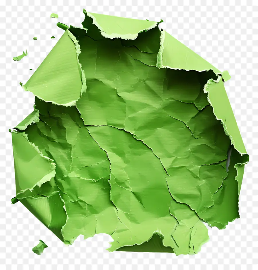 Papel Rasgado Verde，Rasgado PNG