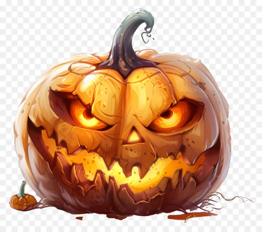 Calabaza De Halloween Animada，Jack O' Lanterns PNG