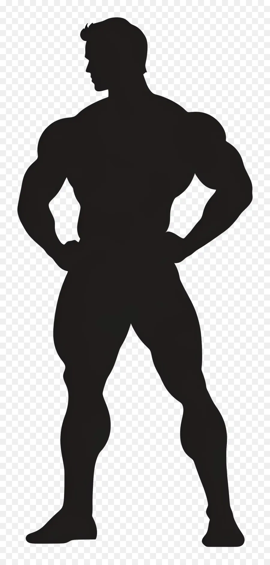 Silueta De Hombre Fuerte，Carrocero PNG