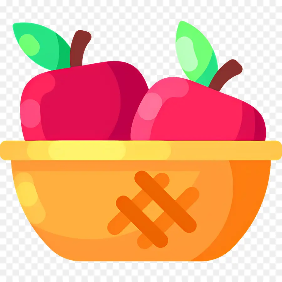 Canasta De Manzanas，Manzanas Rojas PNG