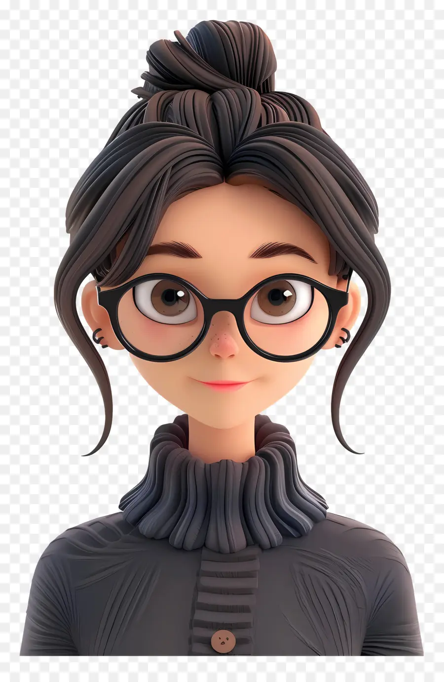 Avatar De Mujer 3d，Chica Con Gafas PNG