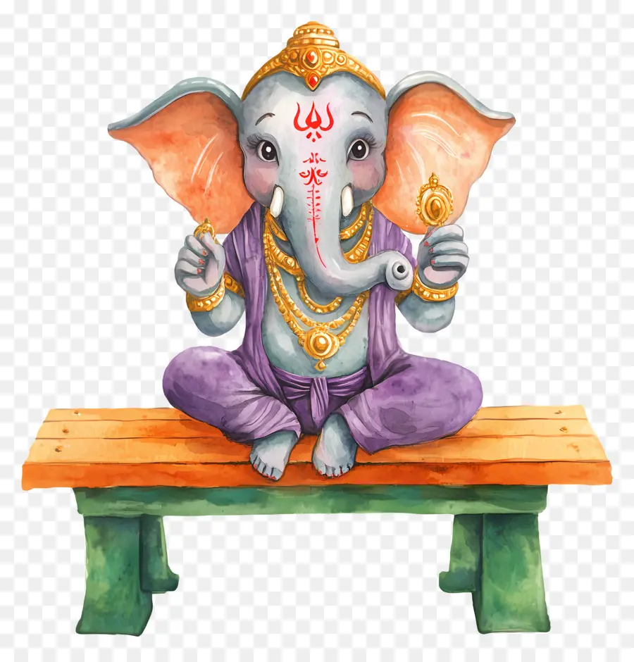 Ganesh Chaturthi，Estatuilla De Elefante PNG