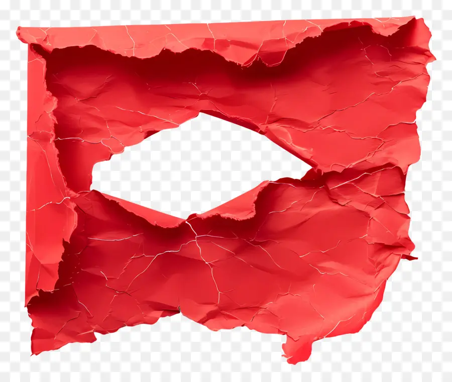 Papel Rasgado Rojo，Rasgado PNG