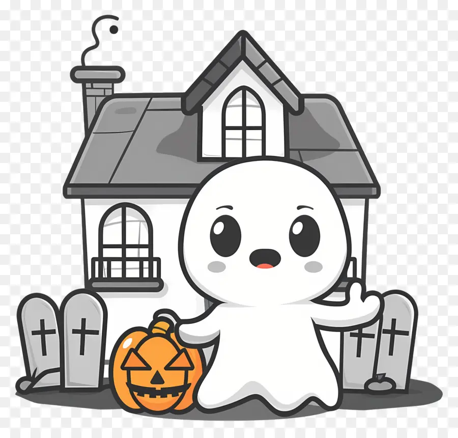 Fantasma De Halloween，Fantasma Con Calabaza PNG