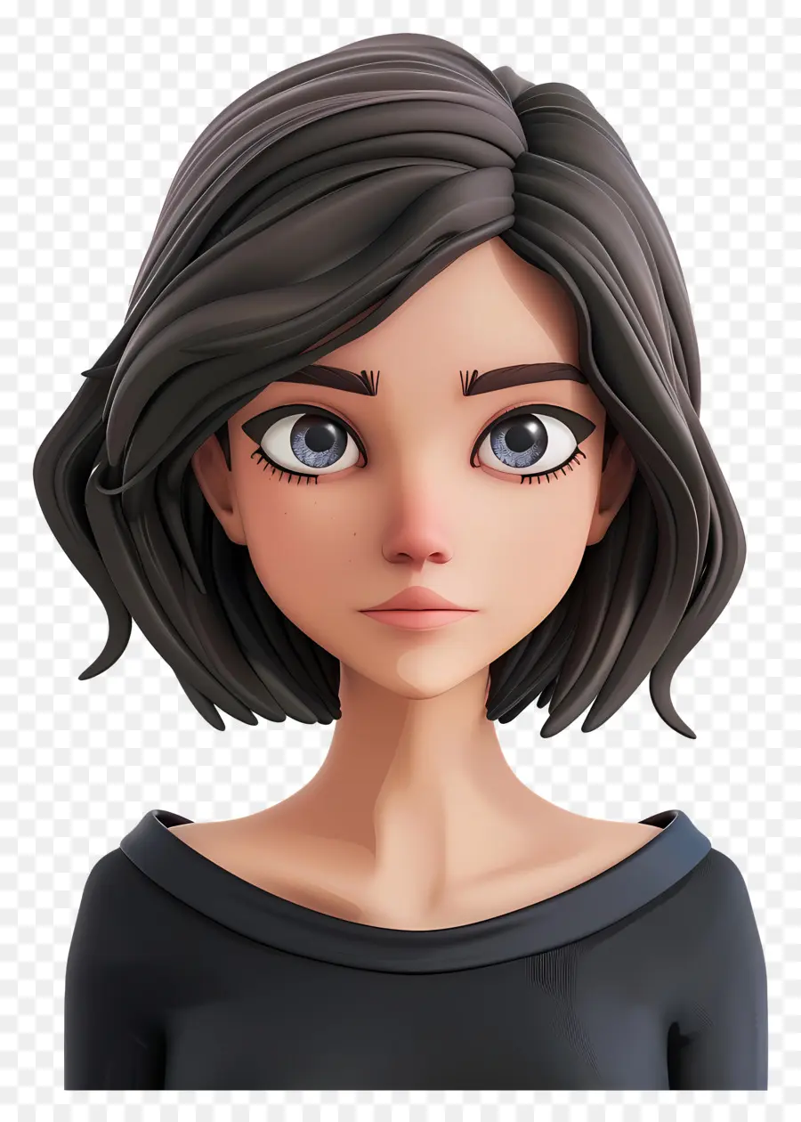 Avatar De Mujer 3d，Chica Animada PNG