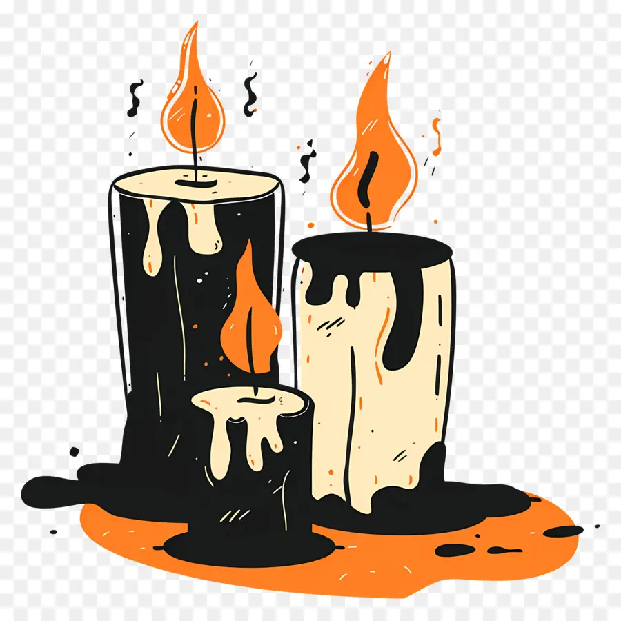 Velas De Halloween，Velas PNG