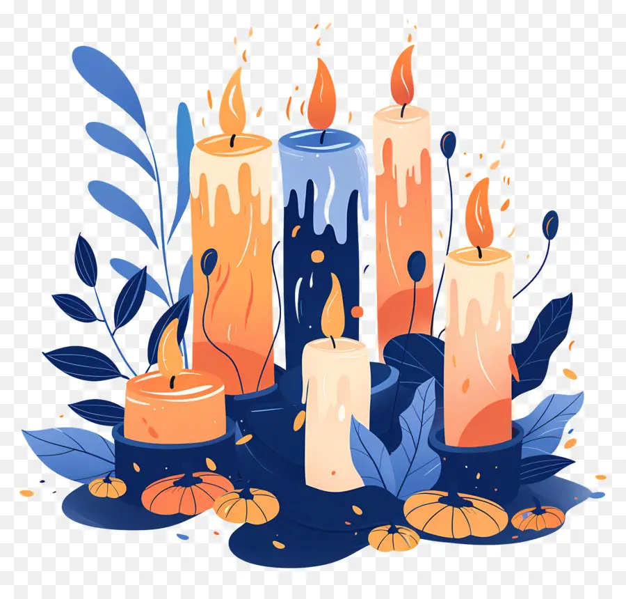 Velas De Halloween，Velas PNG