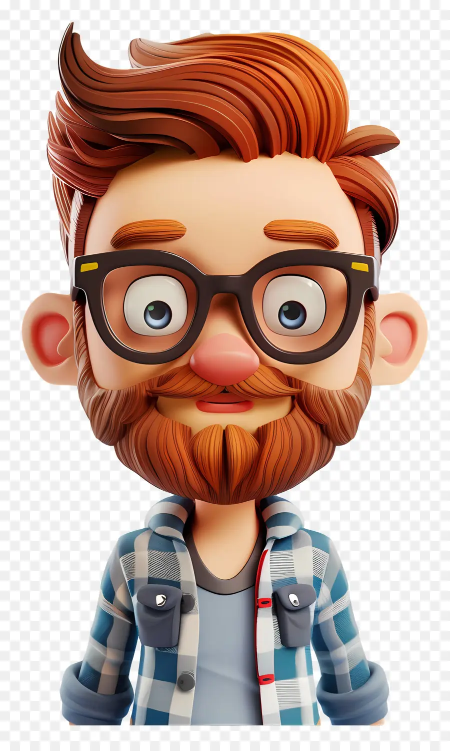 Avatar Masculino 3d，Hombre Con Gafas PNG