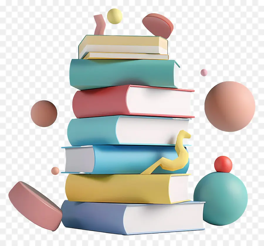 Pila De Libros 3d，Libros PNG