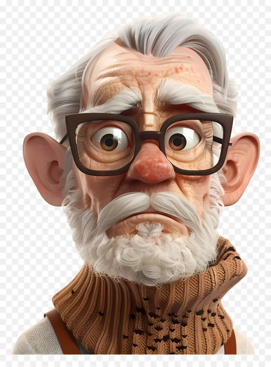 Avatar De Anciano 3d，Viejo PNG