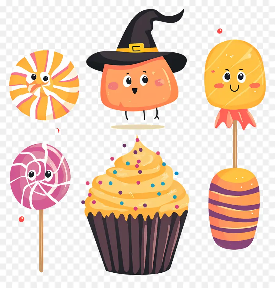 Dulces De Halloween，Lindos Dulces De Halloween PNG