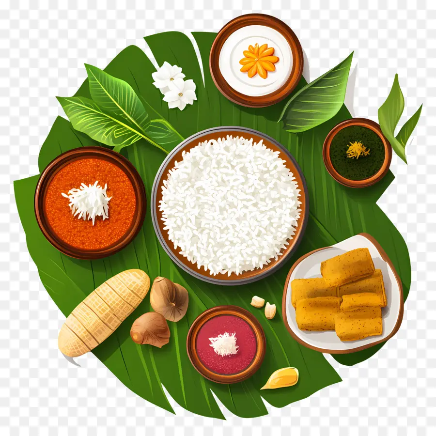 Onam Sadhya，Comida Tradicional PNG