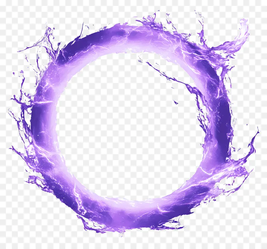 Marco Circular，Anillo De Energía Púrpura PNG