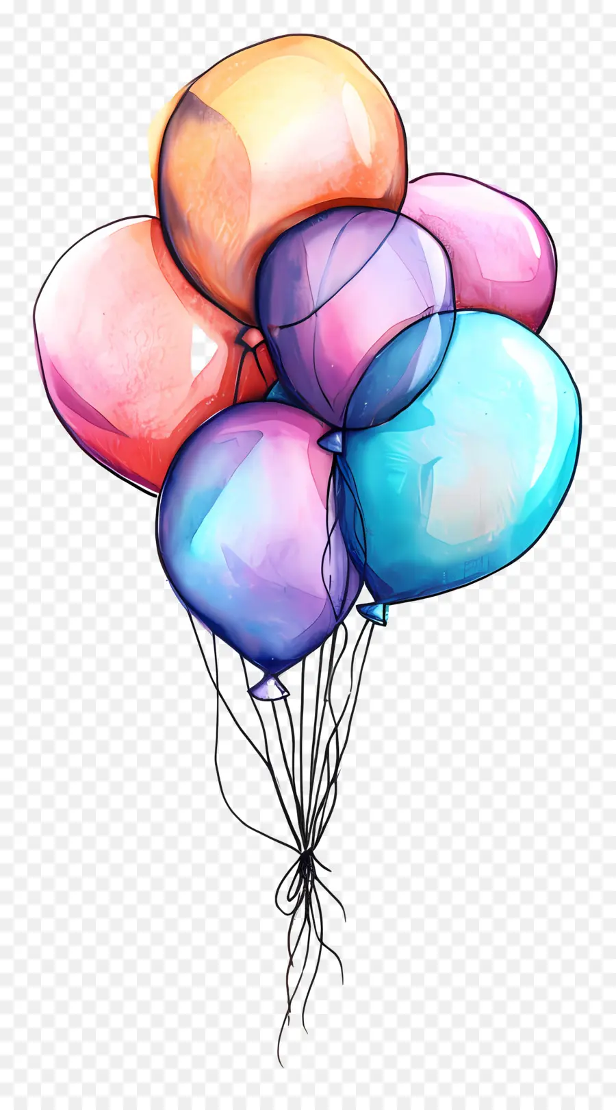 Globos Pastel，Globos Coloridos PNG