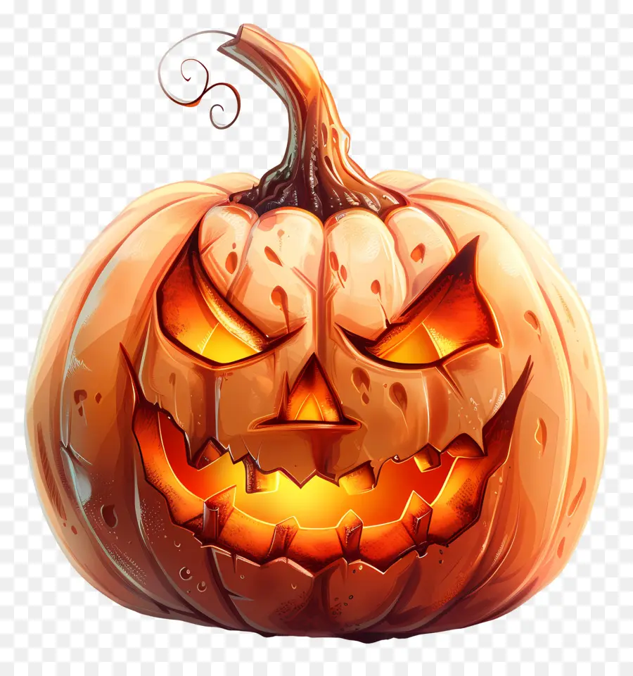 Calabaza De Halloween Animada，Jack O' Lantern PNG