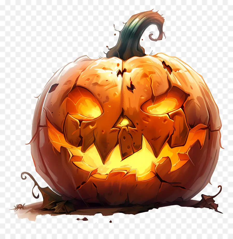 Calabaza De Halloween Animada，Jack O' Lanterns PNG