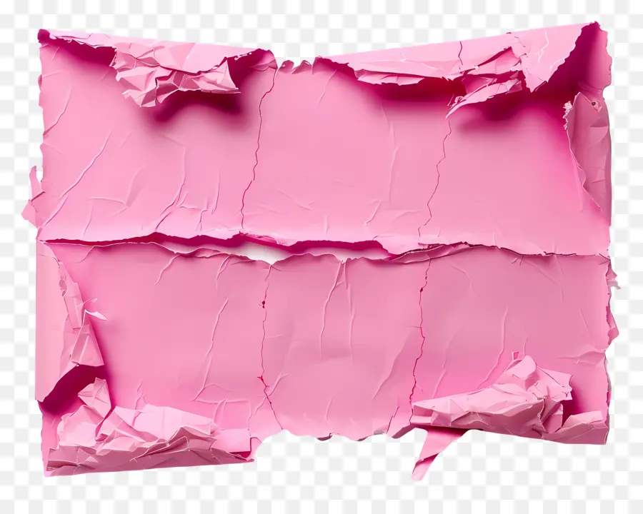 Papel Rasgado Rosa，Papel Arrugado PNG