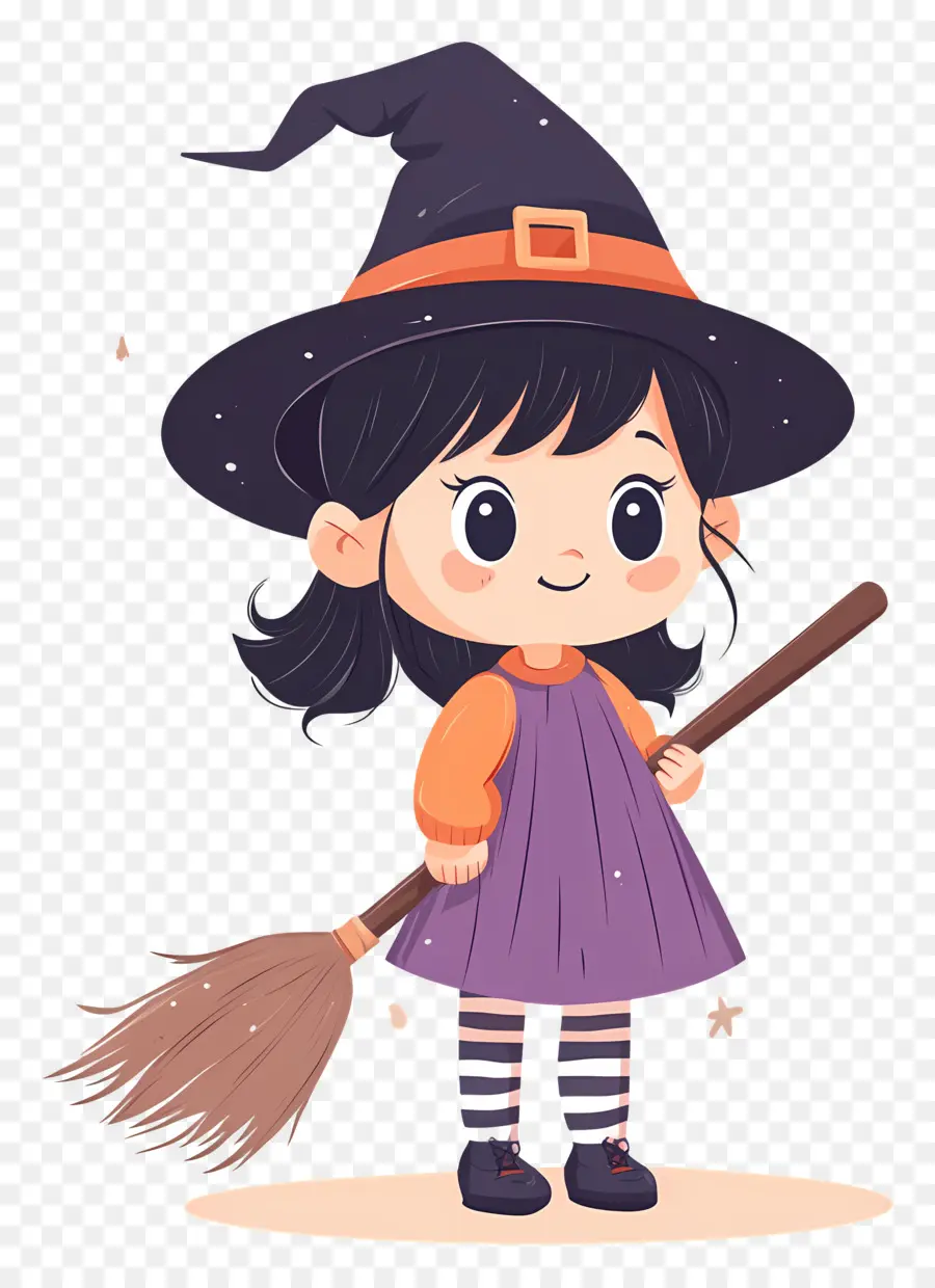 Linda Bruja De Halloween，Bruja Púrpura PNG