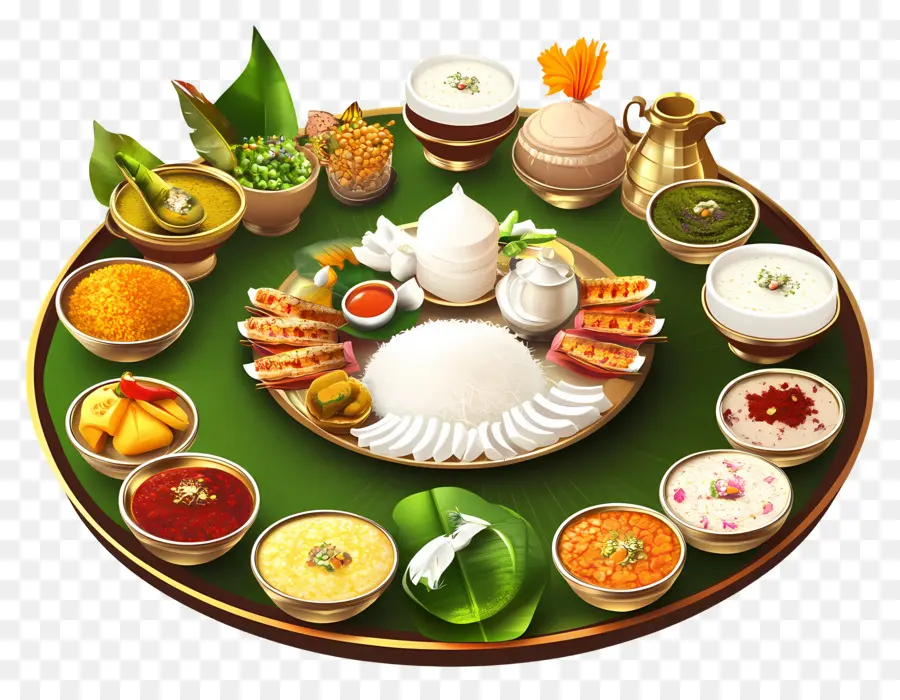 Onam Sadhya，Comida Tradicional PNG