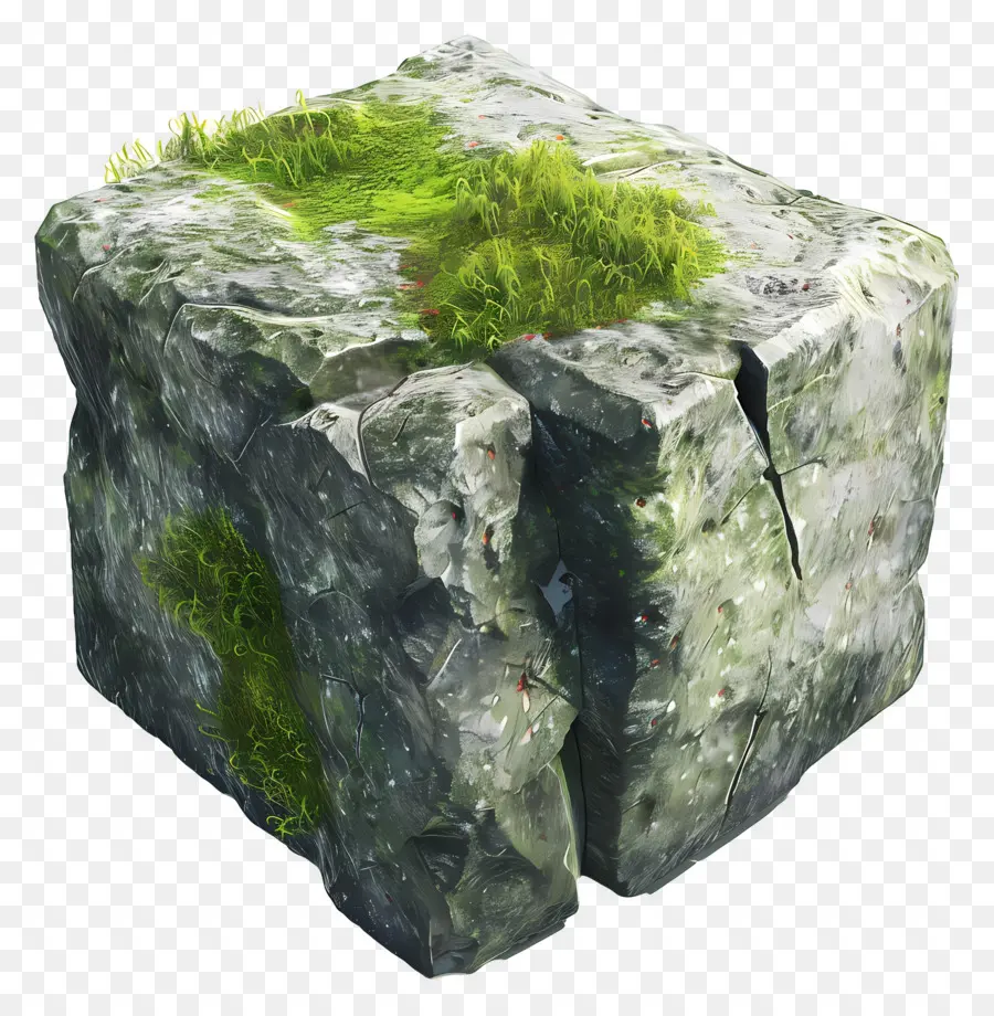 Piedra Cubierta De Musgo，Roca PNG