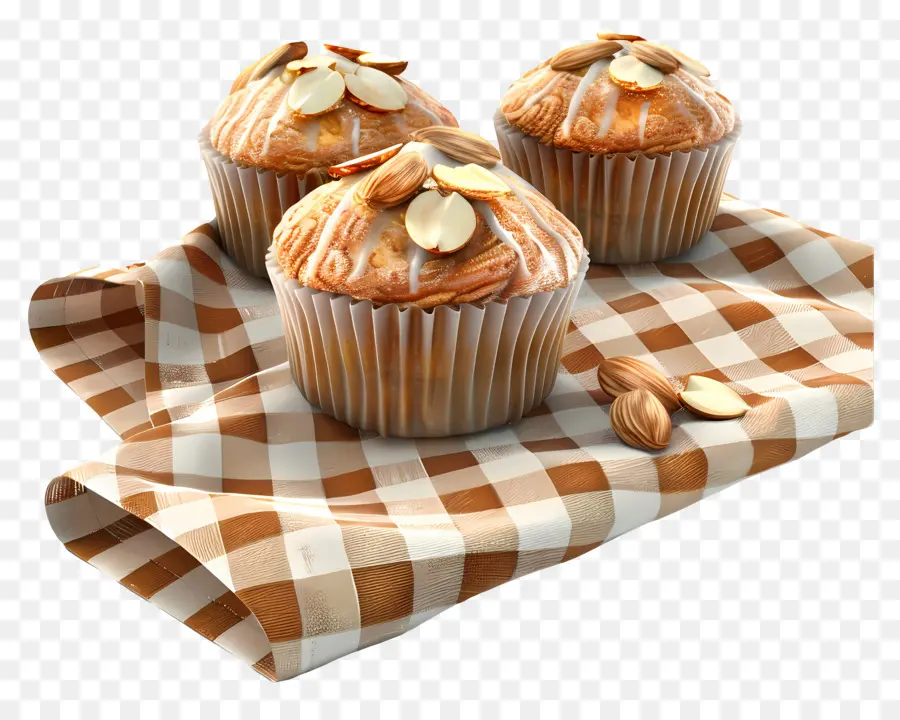 Muffins De Almendras，Magdalenas PNG