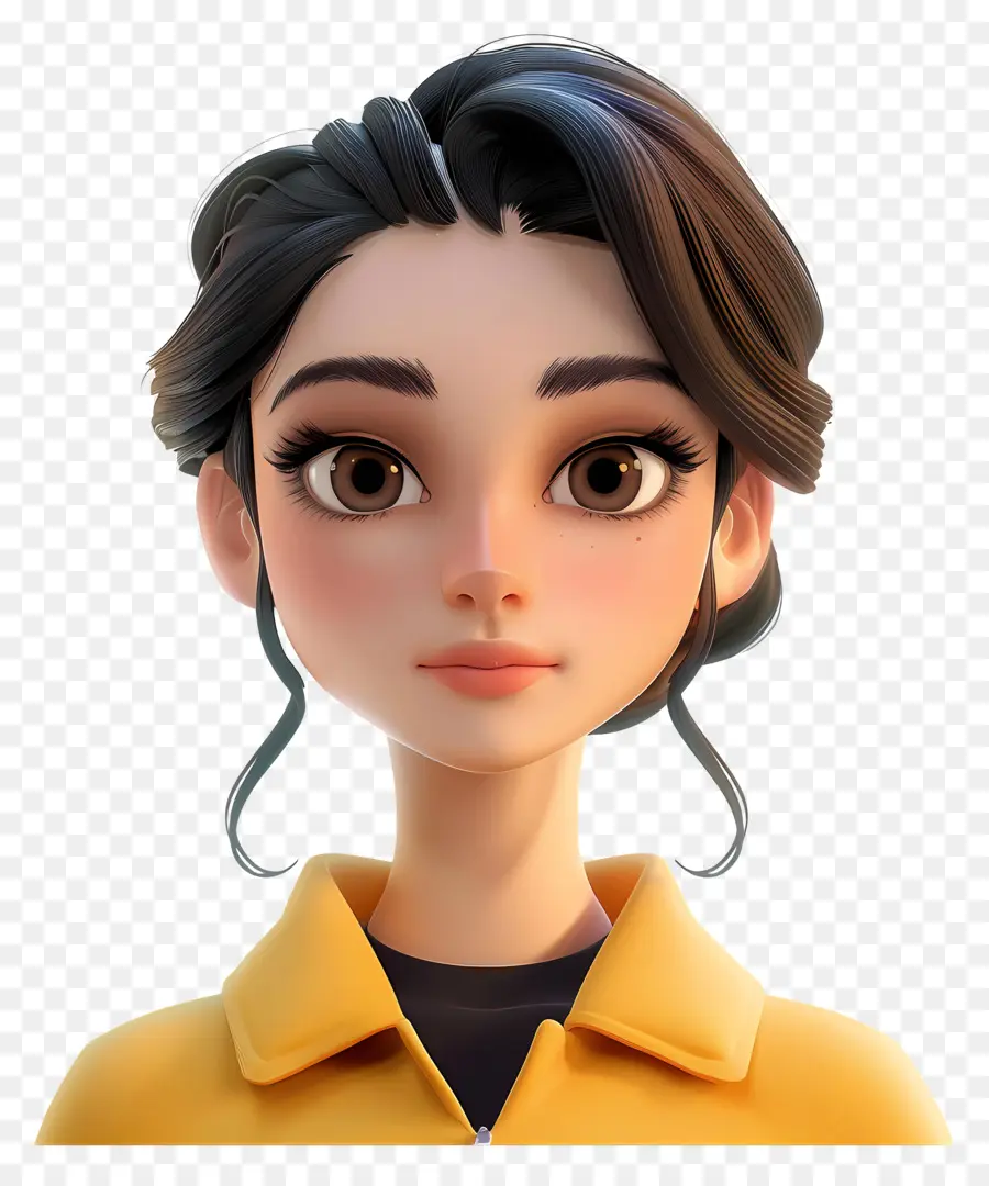 Avatar De Mujer 3d，Chica Animada PNG