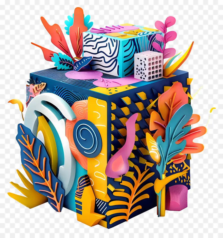 Caja Creativa 3d，Arte Abstracto PNG