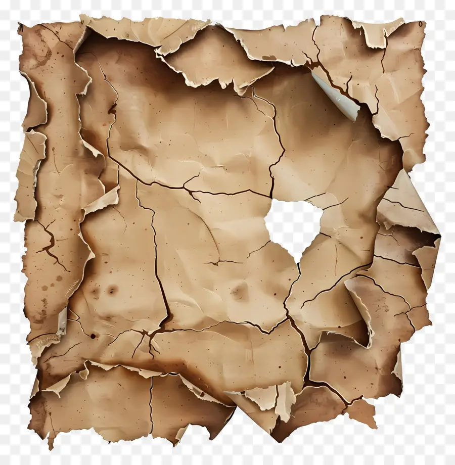 Papel Rasgado Marrón，Papel Viejo PNG