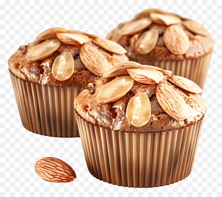 Muffins De Almendras，Postres PNG