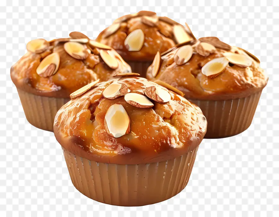 Muffins De Almendras，Magdalenas PNG