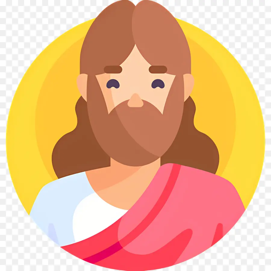 Jesús，Hombre Barbudo PNG