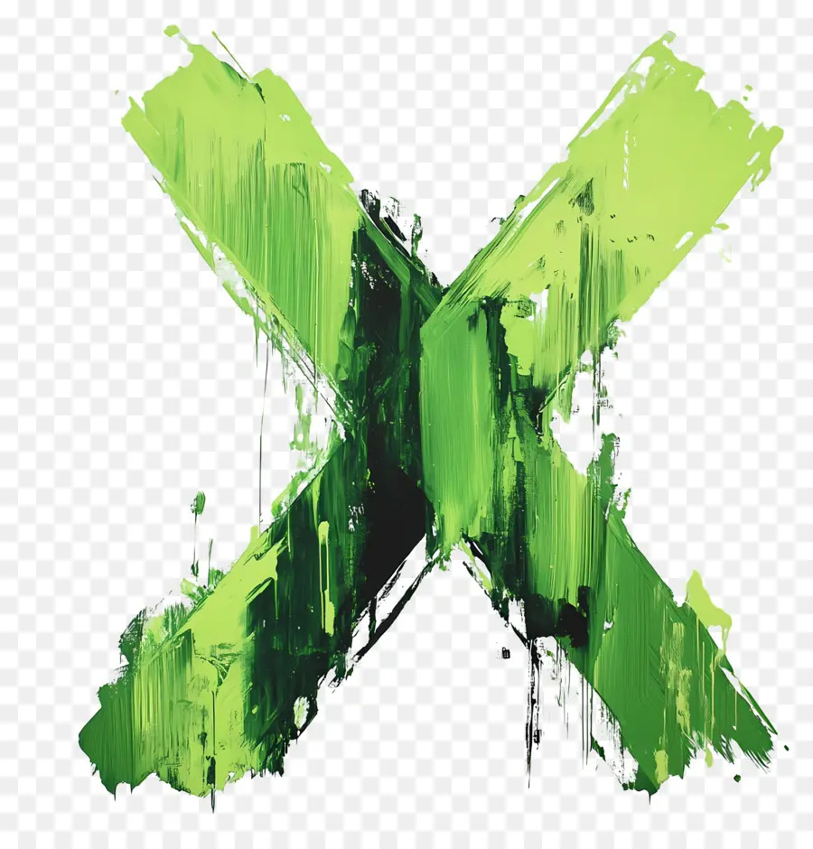 Verde X，Pintar PNG