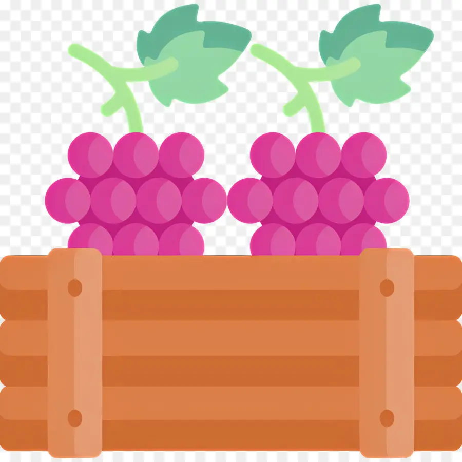 Caja De Cosecha，Uvas PNG