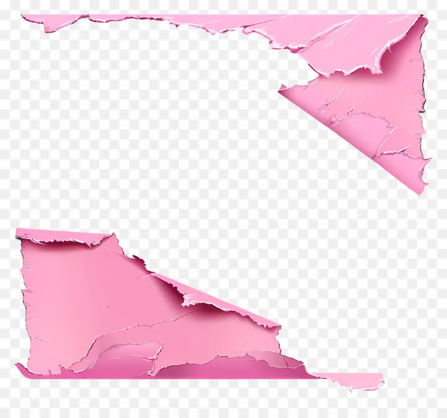 Papel Rasgado Rosa，Papel Rasgado PNG