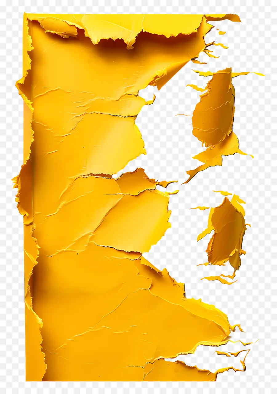 Papel Rasgado Amarillo，Papel Rasgado PNG