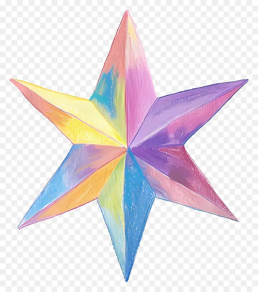 Estrella Pastel，Estrella Colorida PNG