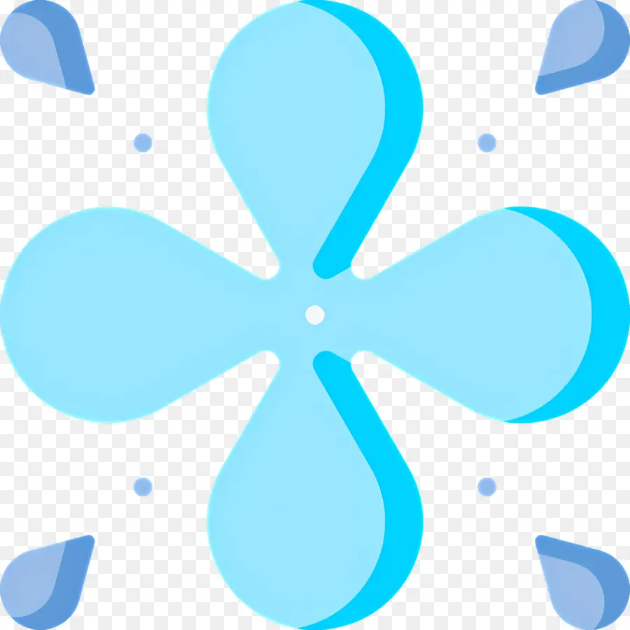 Salpicadura De Agua，Flor Azul PNG