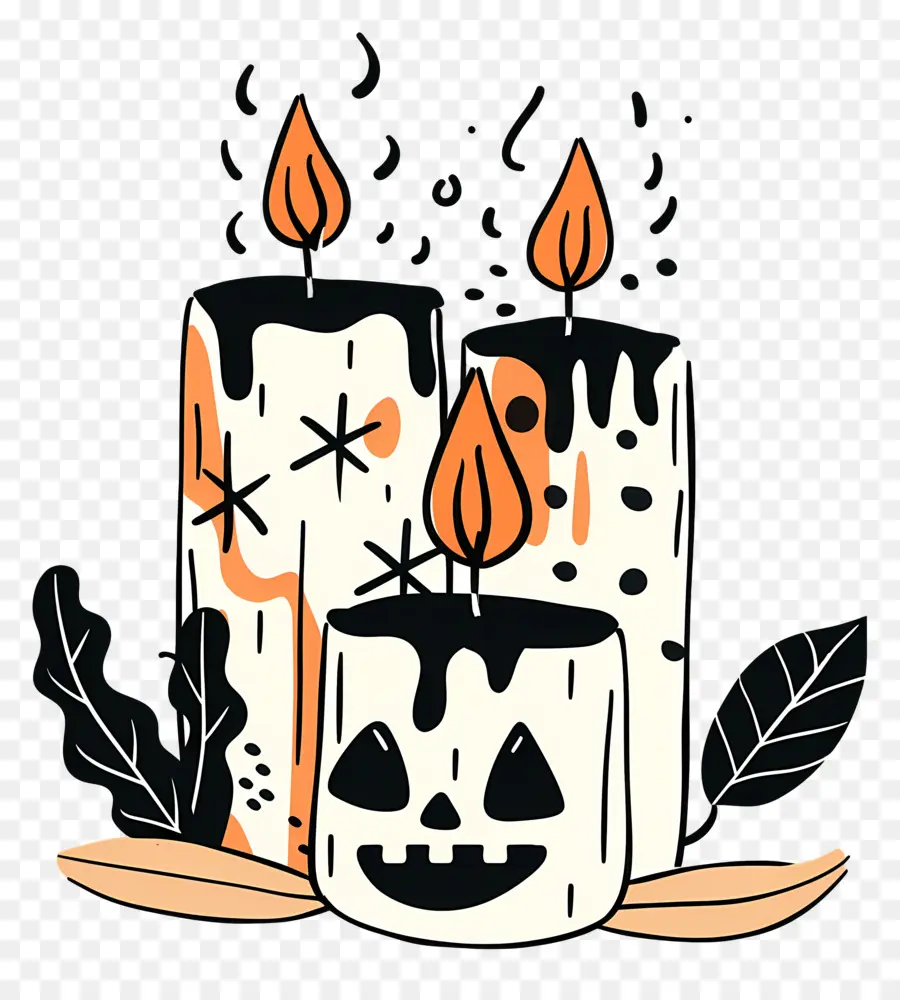 Velas De Halloween，Velas PNG