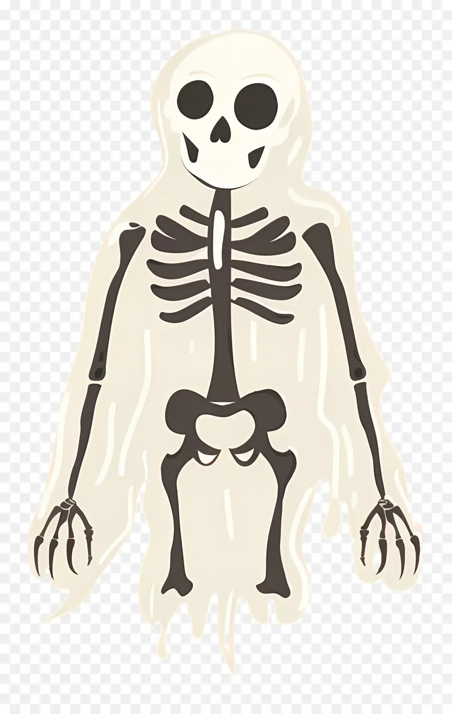 Fantasma De Halloween，Fantasma Esqueleto PNG