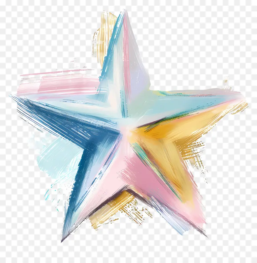 Estrella Pastel，Estrella Colorida PNG