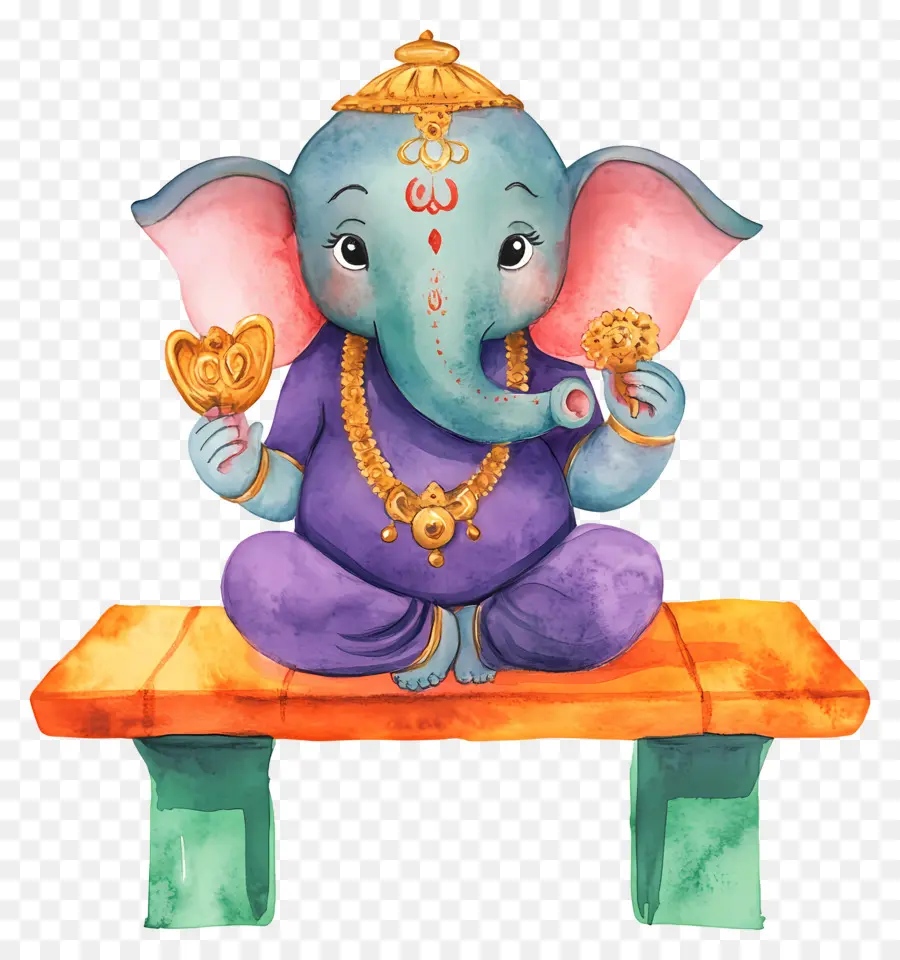 Ganesh Chaturthi，Estatuilla De Elefante PNG