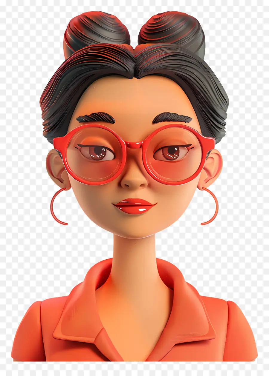 Avatar De Mujer 3d，Mujer Con Gafas PNG