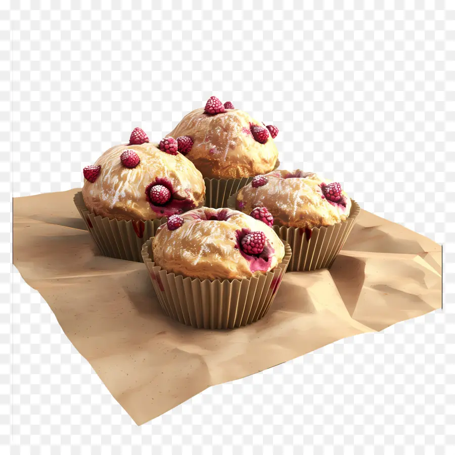 Muffins De Frambuesa，Magdalenas PNG