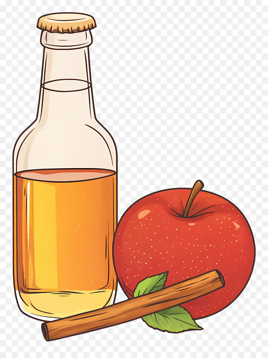 Sidra De Manzana，Manzana Y Jugo PNG