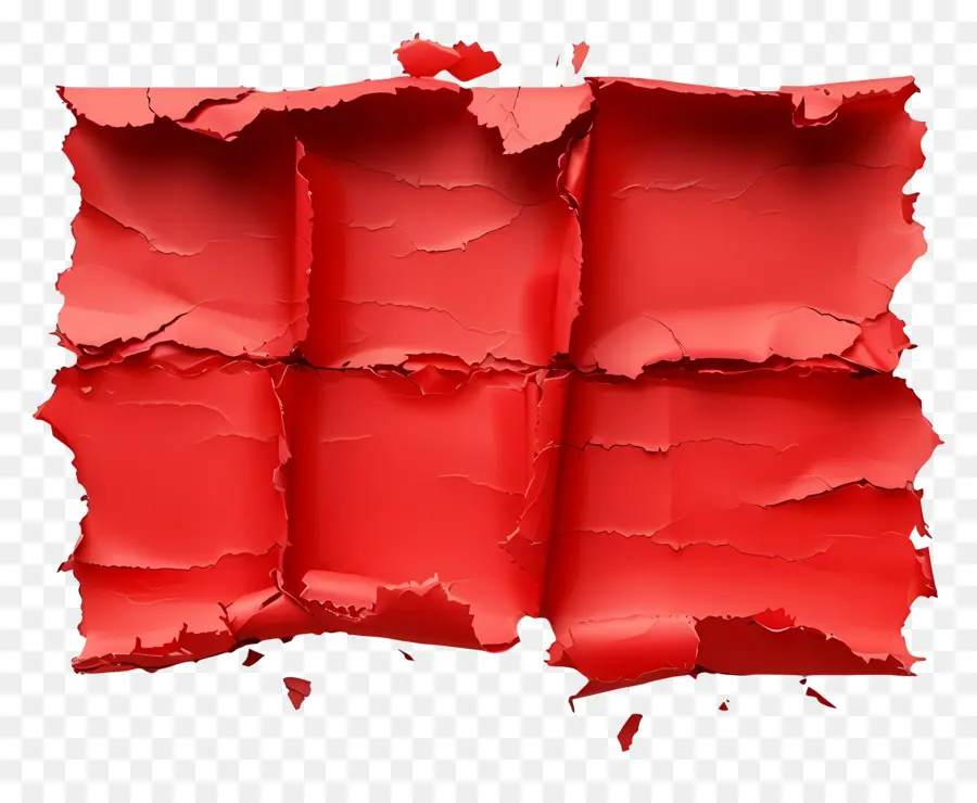 Papel Rasgado Rojo，Rasgado PNG