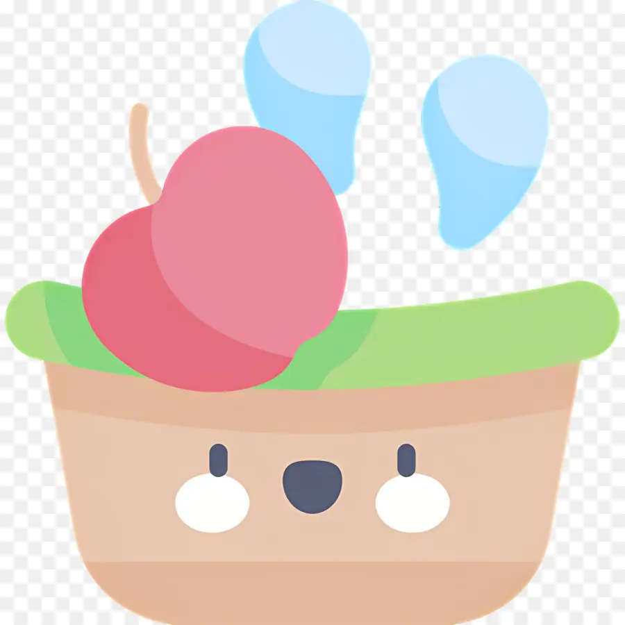 Canasta De Manzanas，Fruta PNG