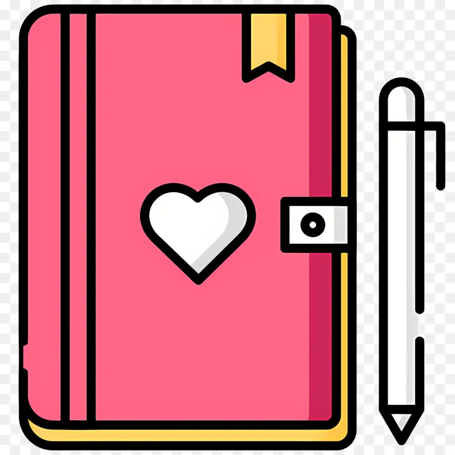 Computadora Portátil，Cuaderno Con Corazón PNG