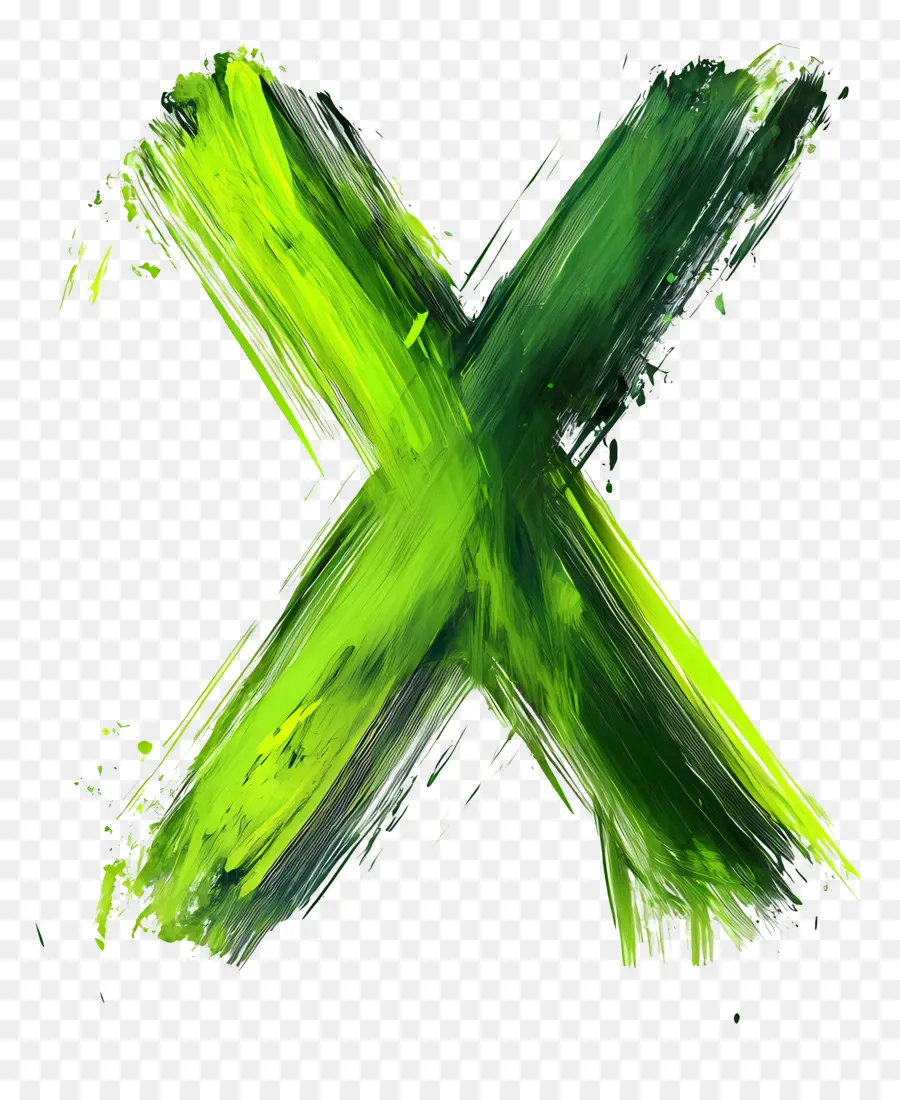 Verde X，Marca X PNG