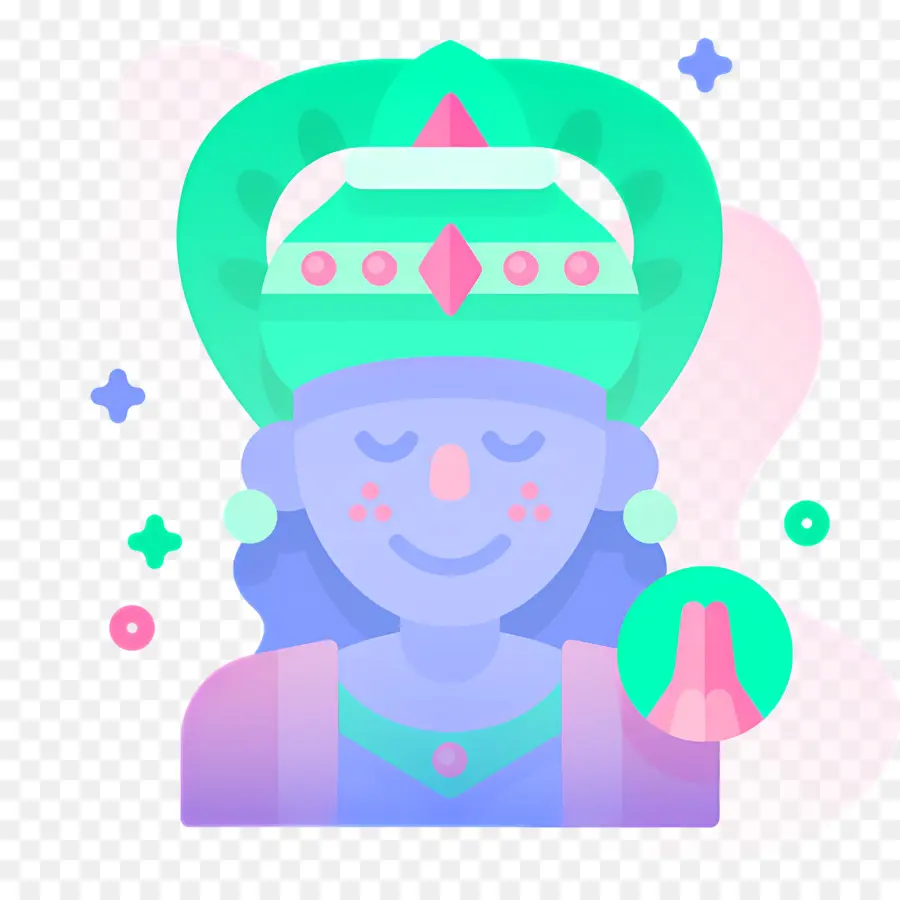 Krishna，Persona Meditando PNG