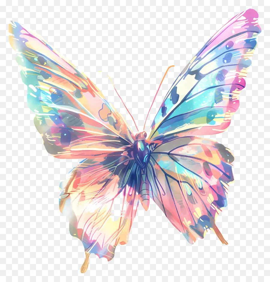 Mariposa Pastel，Mariposa Colorida PNG